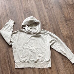 American Eagle Outfitters Cream Hoodie Sweatshirt